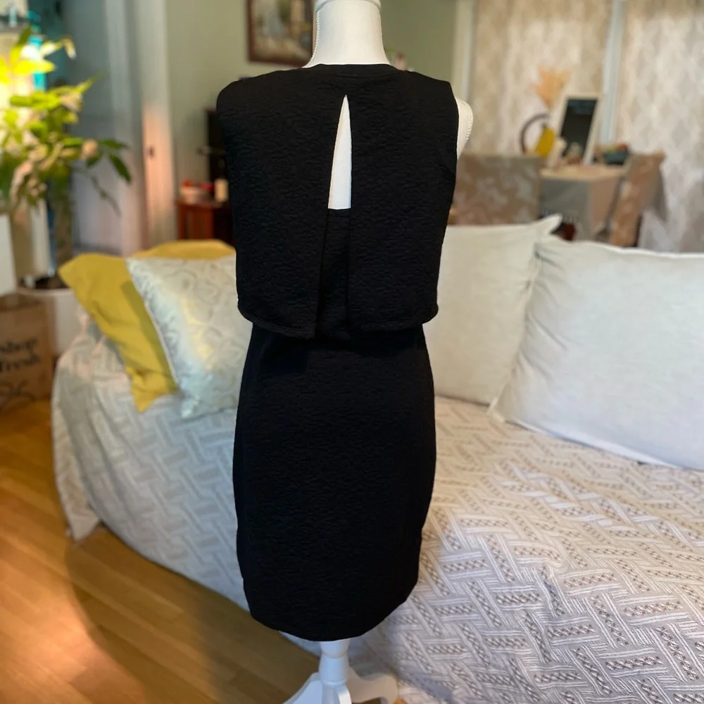 Bellfield Scilla Jacquard Textured Black Layered Dress - Picture 2 of 13